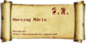 Herczog Mária névjegykártya