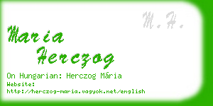 maria herczog business card